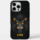 Angry Lion Black Case-Mate iPhone Hülle (Rückseite)