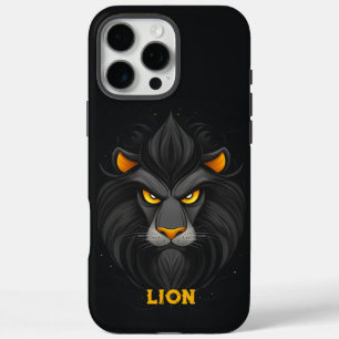 Angry Lion Black iPhone 16 Pro Max Hülle