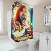 Angry Lion Duschvorhang (Beispiel)