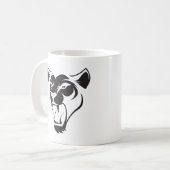 Angry Lion Face Kaffeetasse (Vorderseite Links)