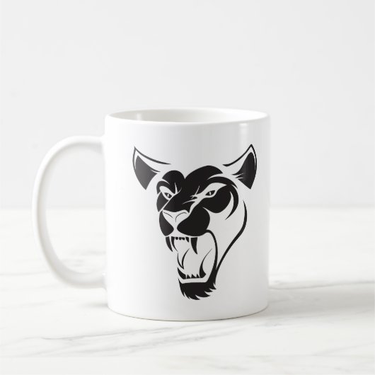 Angry Lion Face Kaffeetasse (Links)