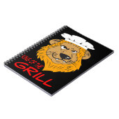 Angry Lion Koch mit funny Quote Notizblock (Linke Seite)
