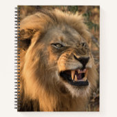 Angry Lion Personalize Name Notizblock (Vorderseite)