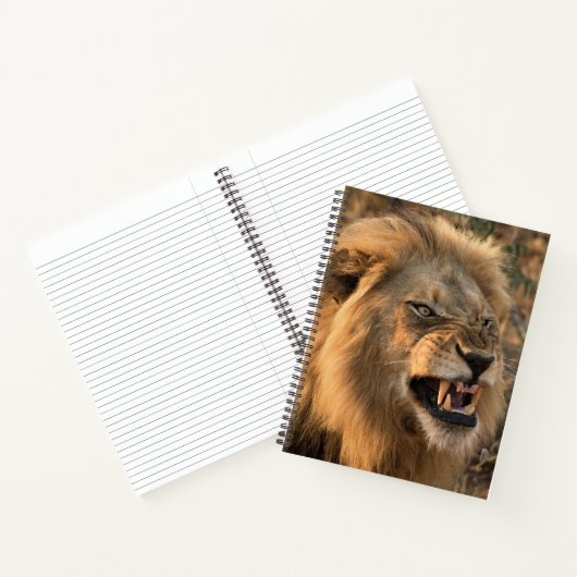 Angry Lion Personalize Name Notizblock (Innenseite)
