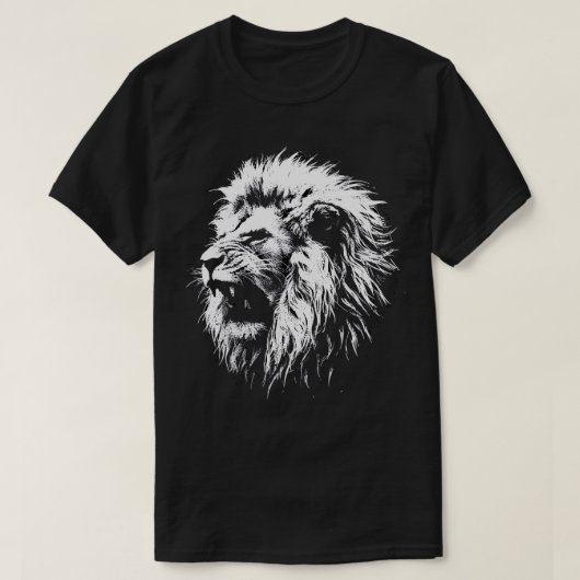 Angry Lion Roaring T-Shirt (Design vorne)