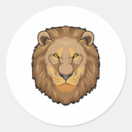 Angry Lion Runder Aufkleber