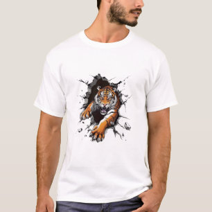 Angry Lion Strong Paw Test Luxus T - Shirt