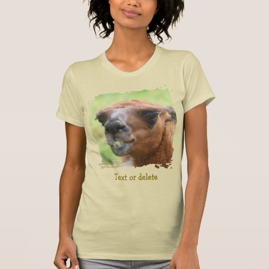 Angry Llama Face Personalized T-Shirt (Vorderseite)