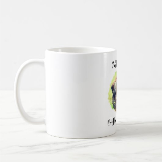 Angry Llama Wait Till Coffee Humor Kaffeetasse (Links)