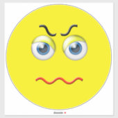 Angry Mad Grumpy Emoji Aufkleber (Blatt)