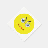 Angry Mad Grumpy Emoji Serviette (Ecke)
