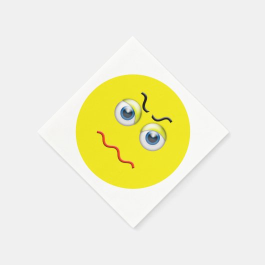 Angry Mad Grumpy Emoji Serviette (Ecke)