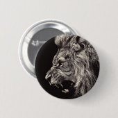 Angry Male Lion Button (Vorne & Hinten)