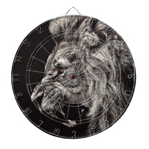Angry Male Lion Dartscheibe