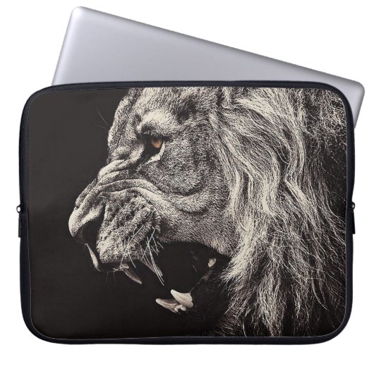 Angry Male Lion Laptopschutzhülle (Vorderseite)