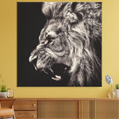 Angry Male Lion Leinwanddruck (Insitu (Wohnzimmer))