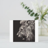 Angry Male Lion Postkarte (Stehend Vorderseite)