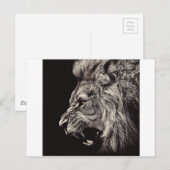 Angry Male Lion Postkarte (Vorne/Hinten)