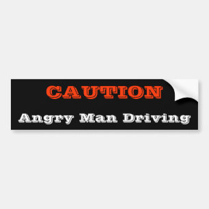 Angry Man Driving Autoaufkleber