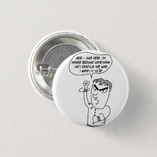Angry-Man-Magnet Button (Vorne & Hinten)