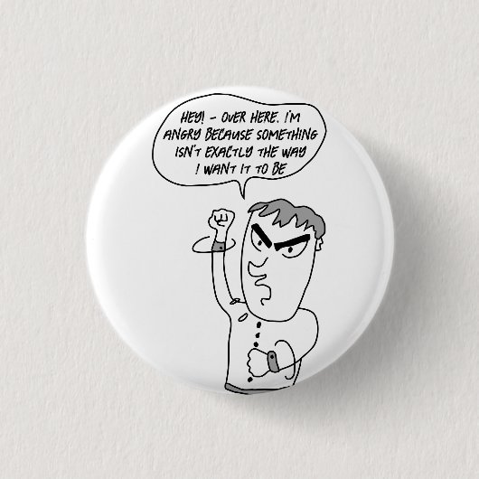 Angry-Man-Magnet Button (Vorderseite)