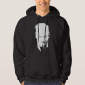 Angry Man Staring Black and White Hoodie (Vorderseite)