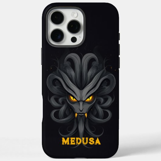 Angry Medusa Black Case-Mate iPhone Hülle (Rückseite)