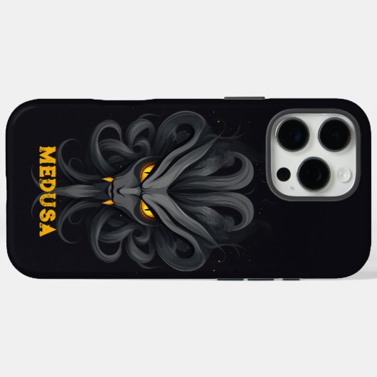 Angry Medusa Black Case-Mate iPhone Hülle (Rückseite (Horizontal))