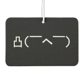 Angry Middle Finger Emoticon Japanisch Kaomoji Autolufterfrischer (Vorderseite)