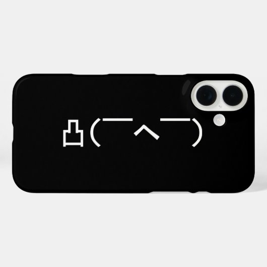 Angry Middle Finger Emoticon Japanisch Kaomoji Case-Mate iPhone Hülle (Rückseite (Horizontal))