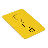 Angry Middle Finger Emoticon Japanisch Kaomoji Magnet (Rechte Seite)