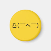 Angry Middle Finger Emoticon Japanisch Kaomoji Magnet (Vorne)