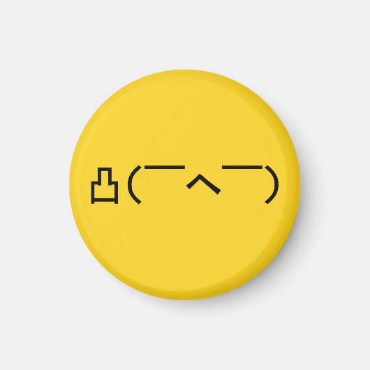 Angry Middle Finger Emoticon Japanisch Kaomoji Magnet (Vorne)
