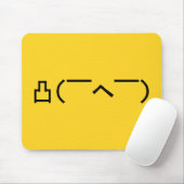 Angry Middle Finger Emoticon Japanisch Kaomoji Mousepad (Mit Mouse)