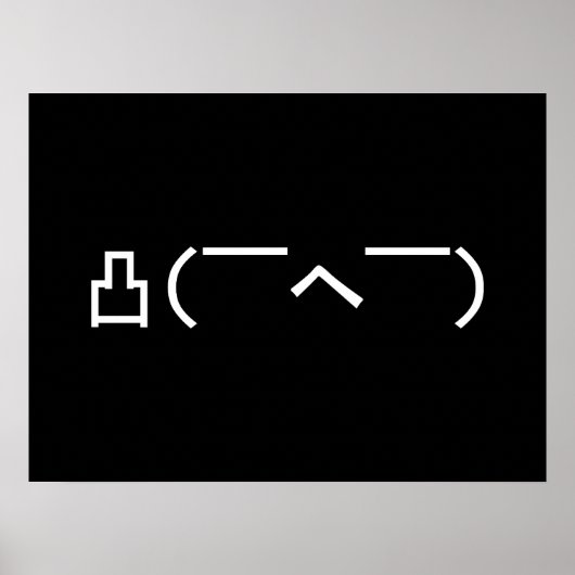Angry Middle Finger Emoticon Japanisch Kaomoji Poster (Vorne)