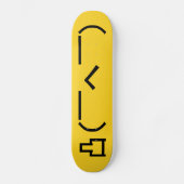 Angry Middle Finger Emoticon Japanisch Kaomoji Skateboard (Vorderseite)