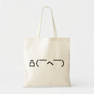 Angry Middle Finger Emoticon Japanisch Kaomoji Tragetasche
