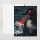 Angry Minnesota Loon Melting Ice Cube  Postkarte (Vorne/Hinten)