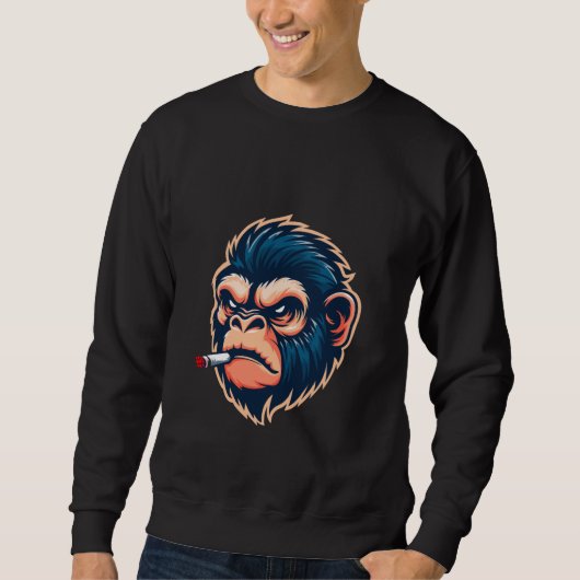 Angry Monkey Graphic Sweatshirt for Men (Vorderseite)
