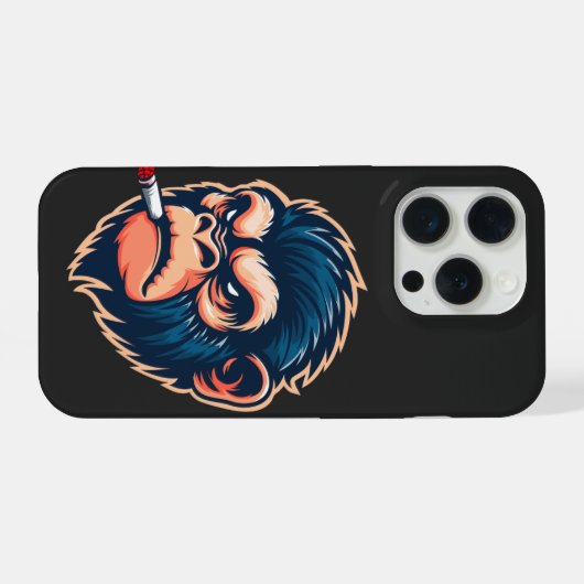 Angry Monkey iPhone 15 Pro Case Hülle (Rückseite (Horizontal))