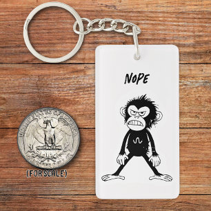 Angry Monkey Zeichne Sarcastic Phrase Bag Charm Schlüsselanhänger