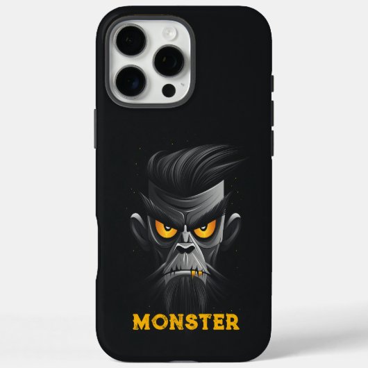 Angry Monster Black Case-Mate iPhone Hülle (Rückseite)