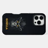 Angry Monster Black iPhone Hülle (Rückseite (Horizontal))