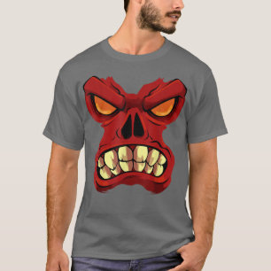 Angry Monster Face Lazy Halloween Kostüm Beängstig T-Shirt