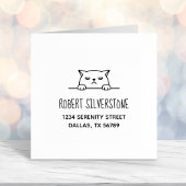 Angry Moody Cat Peeking oben Adresse Permastempel