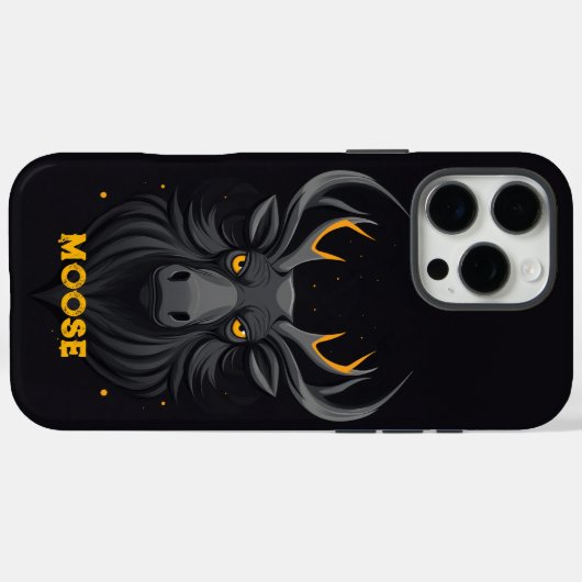 Angry Moose Black Case-Mate iPhone Hülle (Rückseite (Horizontal))