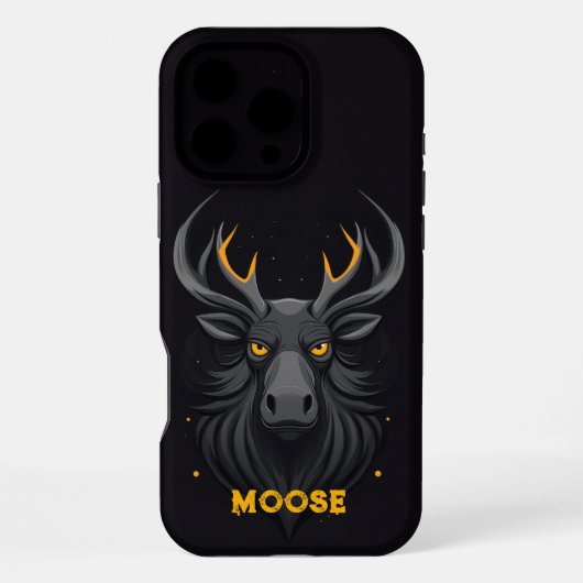 Angry Moose Black iPhone Hülle (Rückseite)