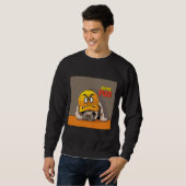 Angry Mops.Niedlicher Mops trägt einen lustig wüte Sweatshirt (Vorne ganz)