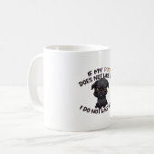 Angry Mops (schwarz) - Einzigartiges Design Kaffeetasse (Vorderseite Links)