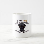 Angry Mops (schwarz) - Einzigartiges Design Kaffeetasse (Mittel)